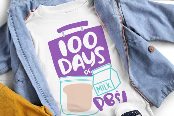 100 Days of Peanut Butter and Jelly Graphics for School Celebrations