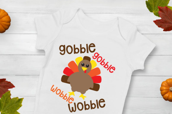 Gobble Wobble Turkey Graphics for Crafts and Kids Designs