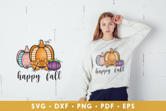 Happy Fall Graphic Design for Crafts and Creative Projects