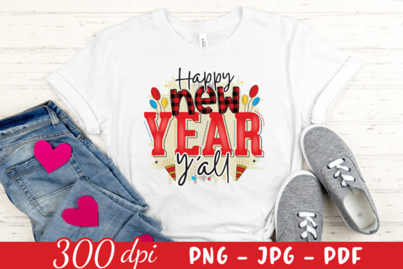 Happy New Year Y all PNG - New Year PNG for Crafts and Graphics