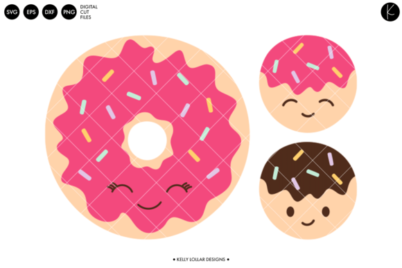 Kawaii Donuts Graphics for Crafts