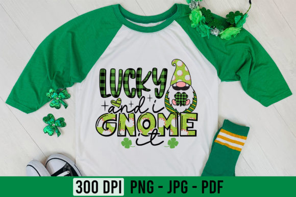 Lucky and I Gnome It Graphics for Crafts