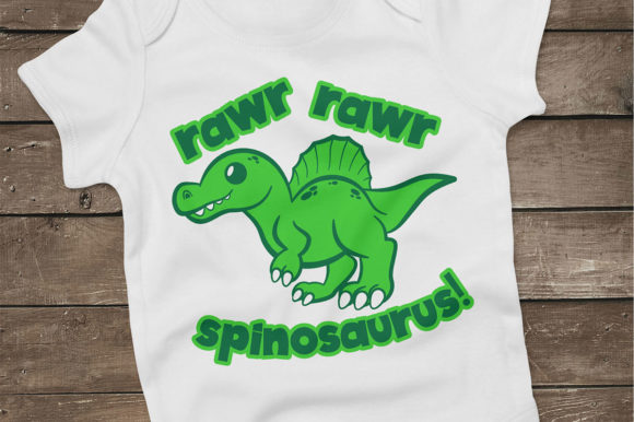 Rawr Rawr Spinosaurus Graphics for Local Crafts and Branding