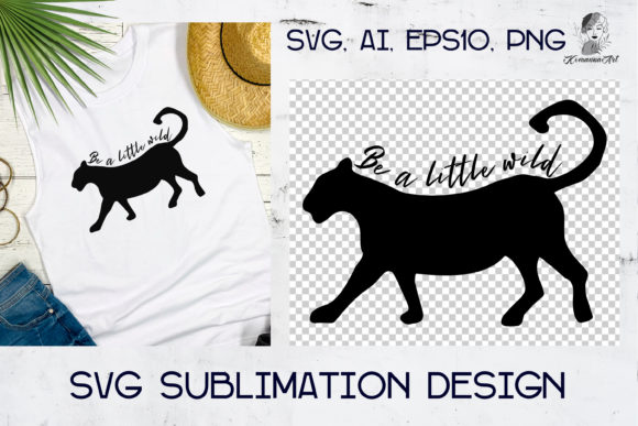 Wild Silhouette Panther, Leopard - Cut SVG for Crafts and Graphics